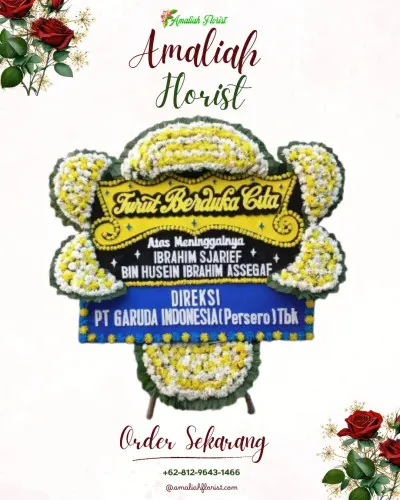 Papan Bunga Duka di Marga Ayu