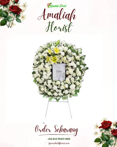 Krans Bunga Duka Cita di Marga Ayu